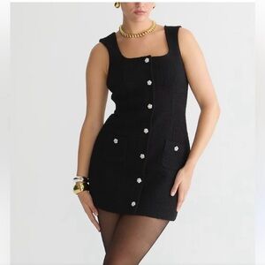 J. Crew Sophia sleeveless dress with jewel buttons